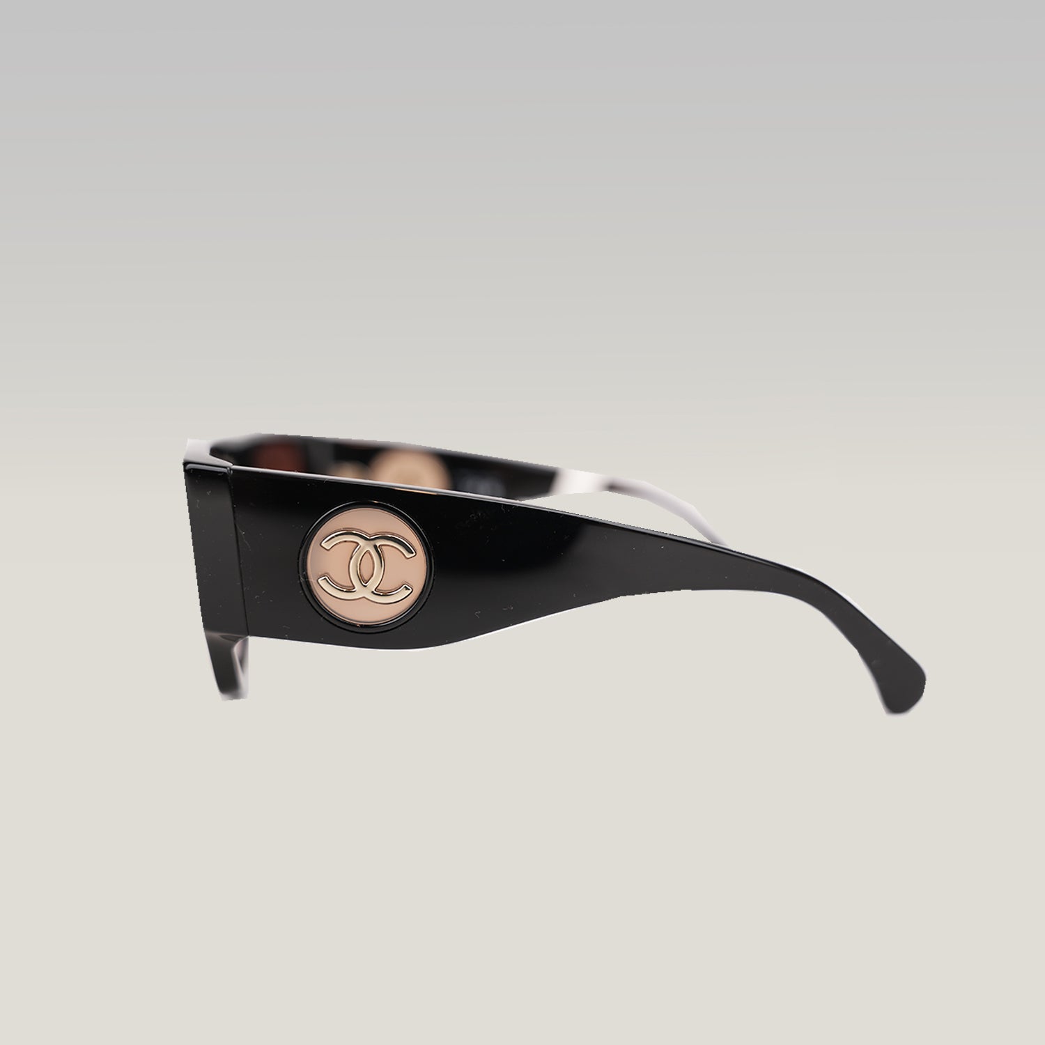Chanel Oversized Square Sunglasses Black Acetate