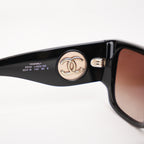 Chanel Oversized Square Sunglasses Black Acetate