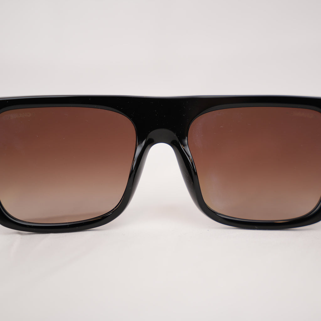 Chanel Oversized Square Sunglasses Black Acetate