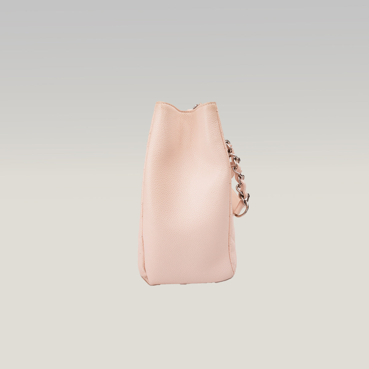 Chanel Grand Shopping Tote GST Media in Pelle Caviar Rosa Chiaro con Hardware Argentato – 2017