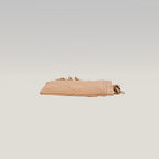 Chanel Portacarte Nude in Pelle Trapuntata con Catena e Charm CC, Carta ed Etichetta