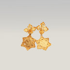 Chanel Orecchini a Clip Vintage in Lega Metallica Dorata con Perle e Logo CC