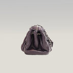 Chanel LAX Accordion Flap Viola in Pelle con Tracolla e Carta di Autenticità