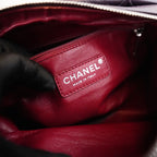 Chanel LAX Accordion Flap Viola in Pelle con Tracolla e Carta di Autenticità