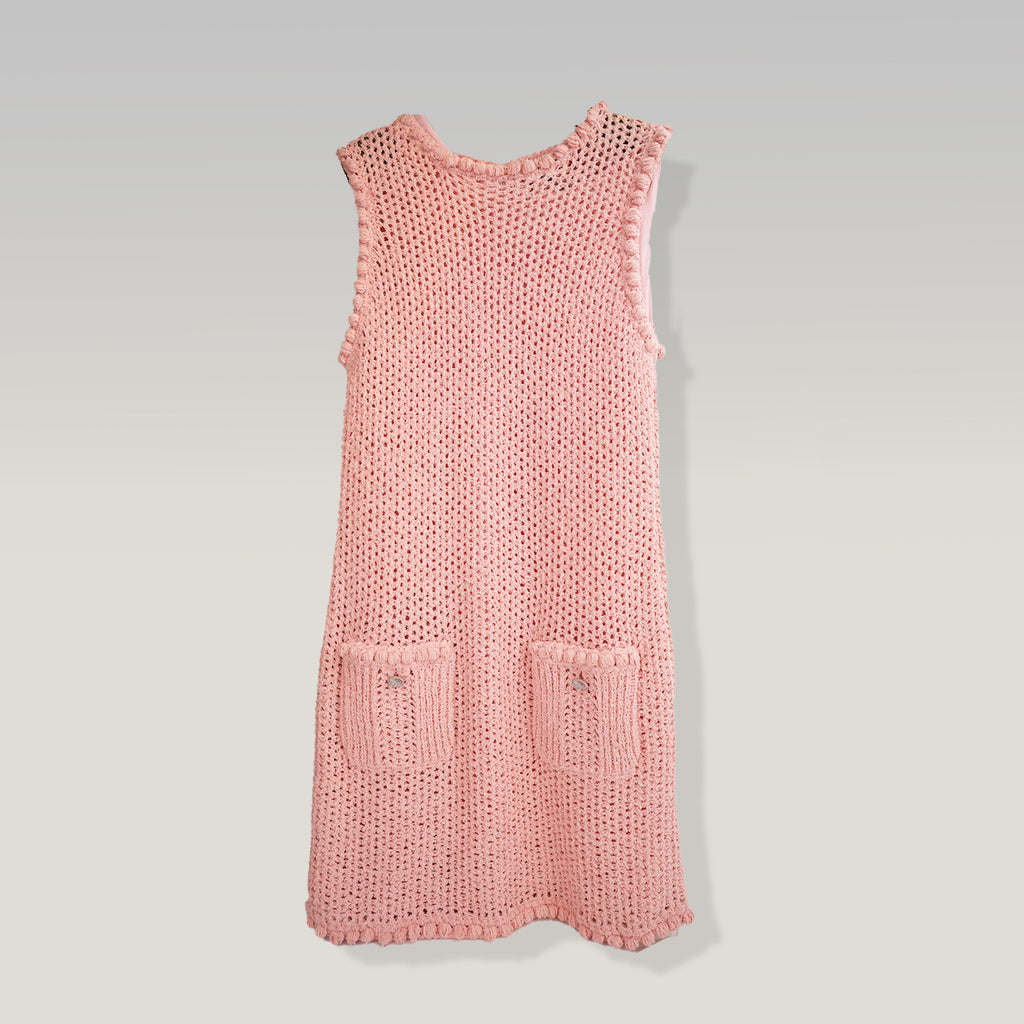 Chanel Open-Knit Pocket Dress