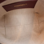 Chanel 26B CC Loop Small Bucket Bag in Suede Beige Scuro con Pelle Nera e Hardware Dorato
