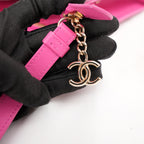 Chanel Clutch Pouch in Tweed Rosa Multicolore e PVC Trasparente con Maxi Logo CHANEL – Con Carta e Dust Bag