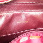 Chanel Vintage Camera Bag Chevron del 1994 in Pelle di Agnello Rossa con Nappina e Carta di Autenticità