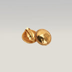 Chanel Orecchini a Clip Rotondi Vintage in Metallo Dorato Martellato – Bijoux Donna