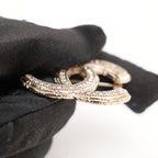 Chanel Spilla Vintage CC del 2013 in Metallo Dorato con Strass e Cristalli Luminosi