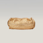 Chloé Paddington Borsa a Mano Media Vintage in Pelle Metallizzata Oro con Iconico Lucchetto