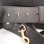 Dior Dio(r)evolution Borsa a Spalla Nera in Pelle Martellata con Logo Dorato