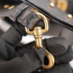Dior Dio(r)evolution Borsa a Spalla Nera in Pelle Martellata con Logo Dorato