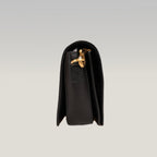 Dior Dio(r)evolution Borsa a Spalla Nera in Pelle Martellata con Logo Dorato