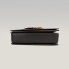 Dior Dio(r)evolution Borsa a Spalla Nera in Pelle Martellata con Logo Dorato