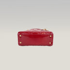 Dior Lady Dior Mini Rossa in Vernice Cannage con Hardware Dorato