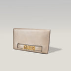Dior J'Adior Croisière Wallet on Chain Borsa a Tracolla Media in Pelle Argentata con Logo J'ADIOR Dorato