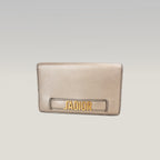Dior J'Adior Croisière Wallet on Chain Borsa a Tracolla Media in Pelle Argentata con Logo J'ADIOR Dorato