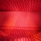 Dior Lady Dior Large Rossa in Pelle di Agnello Cannage con Hardware Argentato