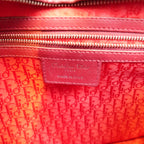Dior Lady Dior Large Rossa in Pelle di Agnello Cannage con Hardware Argentato