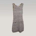 Dior Knit Dress & Jacket Set in Grey / Cream