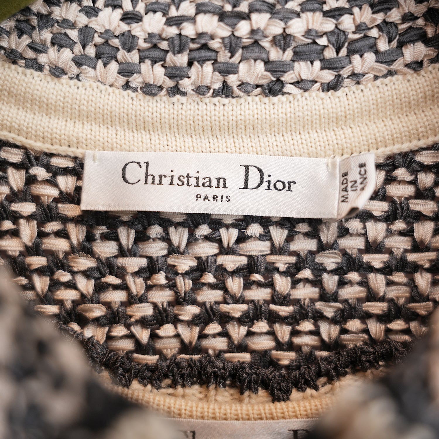 Dior Knit Dress & Jacket Set in Grey / Cream