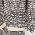 Dior Knit Dress & Jacket Set in Grey / Cream
