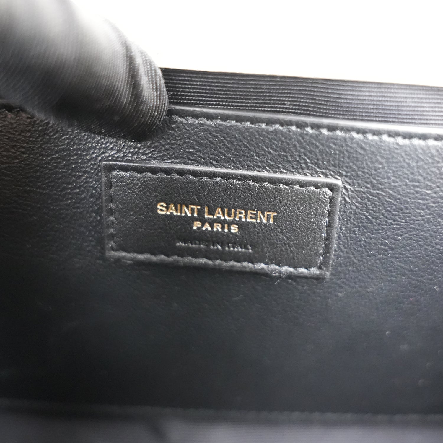Saint Laurent Kate Monogram Chain Wallet White Grain de Poudre Leather with Cassandre Logo