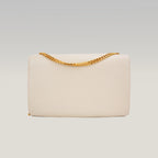 Saint Laurent Kate Monogram Chain Wallet White Grain de Poudre Leather with Cassandre Logo