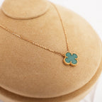 Van Cleef & Arpels Vintage Alhambra Collana 1 Motivo in Turchese e Oro Giallo 18K 2021
