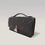 Borsa a Catena Mini My Dior Nera in Pelle Cannage con Charms D.I.O.R.