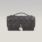 Borsa a Catena Mini My Dior Nera in Pelle Cannage con Charms D.I.O.R.