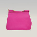 Dolce & Gabbana Miss Sicily 26 Medium in Pelle Fucsia con Tracolla e Dettagli Dorati