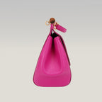 Dolce & Gabbana Miss Sicily 26 Medium in Pelle Fucsia con Tracolla e Dettagli Dorati
