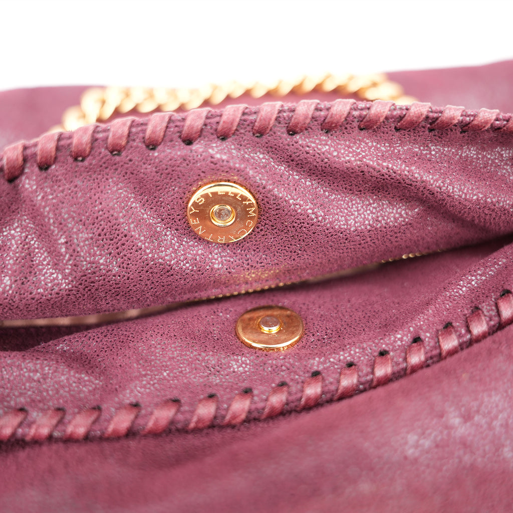 Stella McCartney Falabella Borsa Grande Bordeaux con Catena Dorata