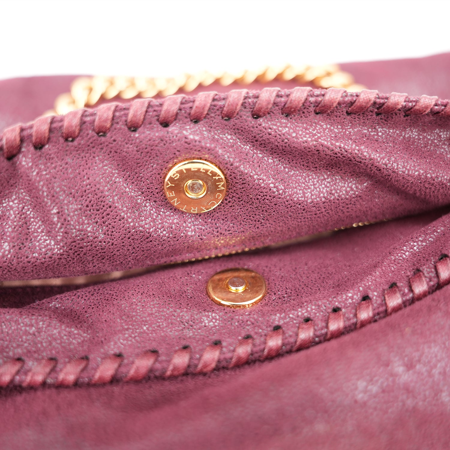 Stella McCartney Falabella Borsa Grande Bordeaux con Catena Dorata
