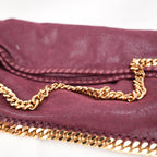 Stella McCartney Falabella Borsa Grande Bordeaux con Catena Dorata