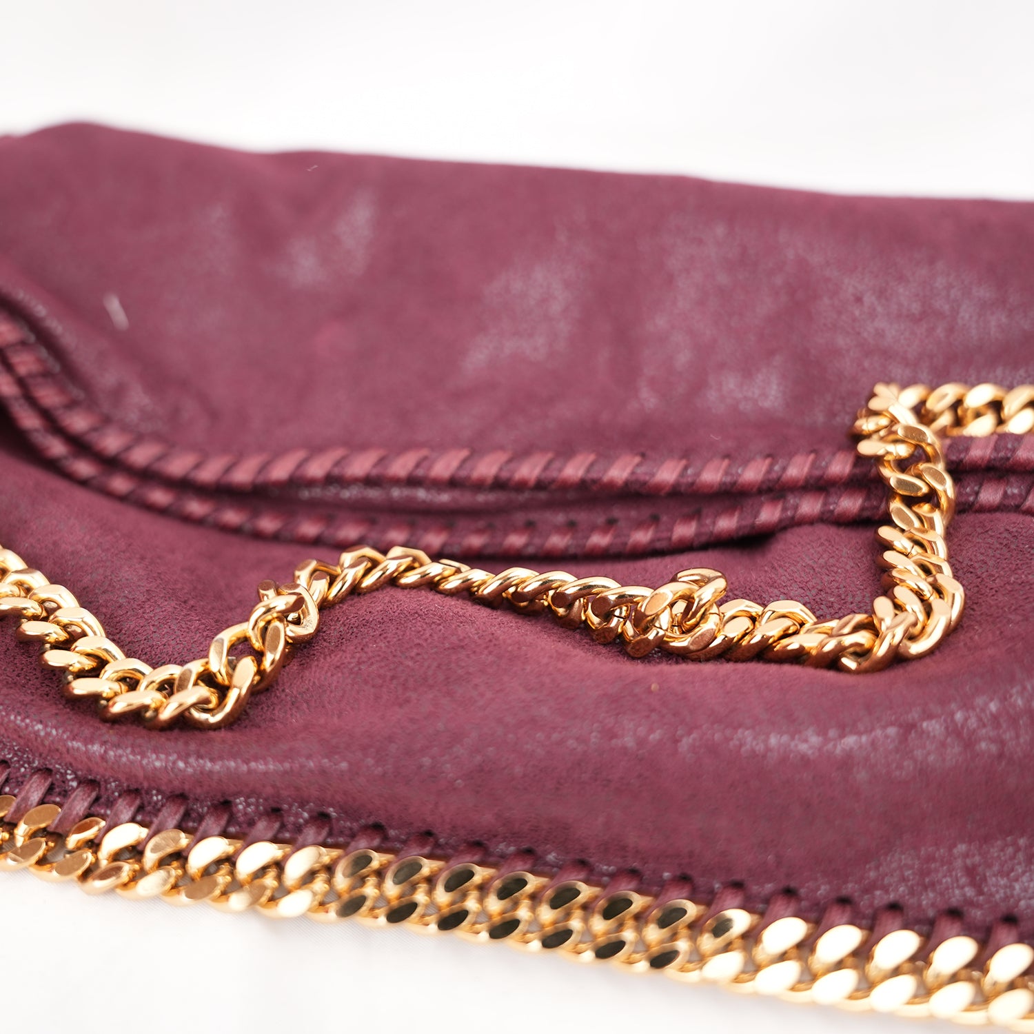 Stella McCartney Falabella Borsa Grande Bordeaux con Catena Dorata