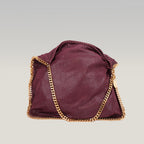 Stella McCartney Falabella Borsa Grande Bordeaux con Catena Dorata