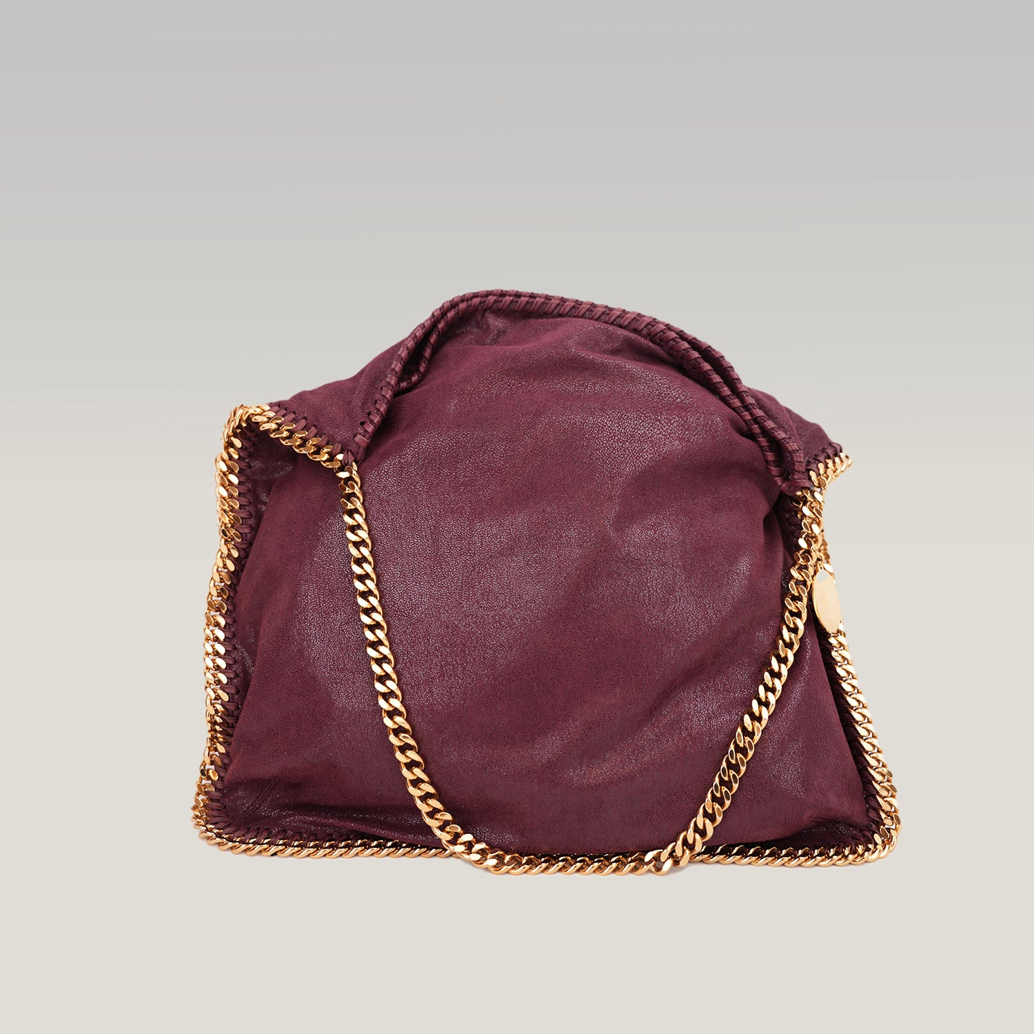 Stella McCartney Falabella Borsa Grande Bordeaux con Catena Dorata
