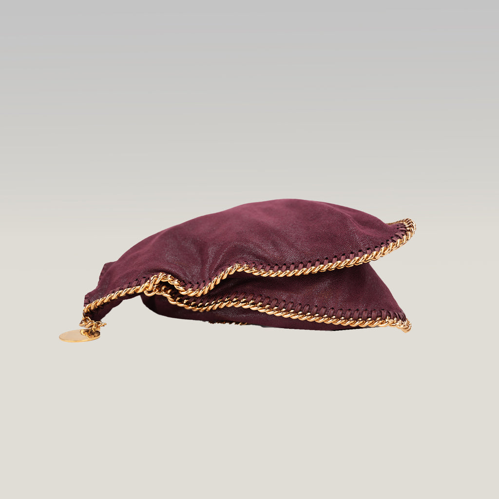 Stella McCartney Falabella Borsa Grande Bordeaux con Catena Dorata