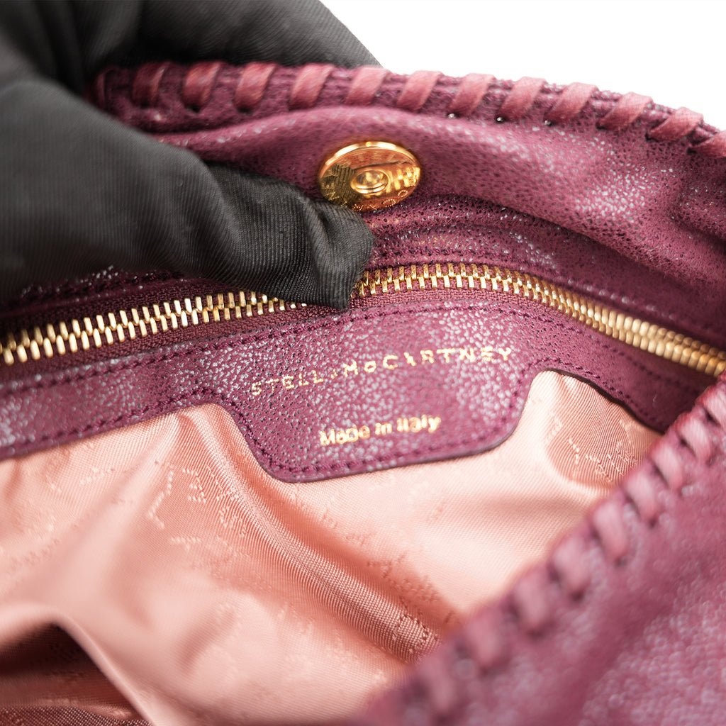 Stella McCartney Falabella Borsa Grande Bordeaux con Catena Dorata