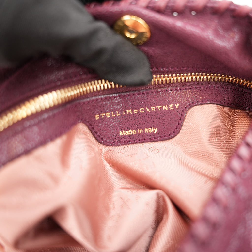 Stella McCartney Falabella Borsa Grande Bordeaux con Catena Dorata