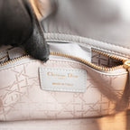 Dior Lady Dior Small Grigia in Pelle di Agnello Cannage con Hardware Dorato e Carta di Autenticità