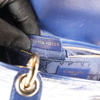 Dior Lady Dior Small Blu Navy in Pelle Cannage con Hardware Dorato e Tracolla
