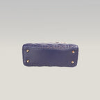 Dior Lady Dior Small Blu Navy in Pelle Cannage con Hardware Dorato e Tracolla