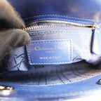 Dior Lady Dior Small Blu Navy in Pelle Cannage con Hardware Dorato e Tracolla