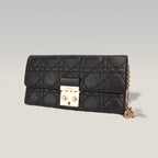 Dior Miss Dior Promenade WOC in Pelle di Agnello Nera Cannage con Catena Dorata