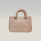 Christian Dior Mini Diorissimo Metallic Gold Grained Leather Tote Bag