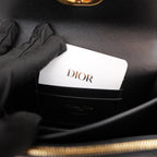 Dior Miss Caro Mini Dioramour Black Cannage Leather Bag con Cuore Rosso